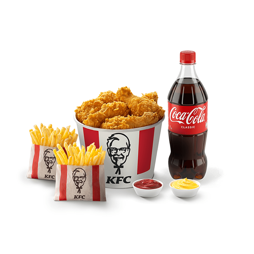 KFC. Баскет Крылышки 6 шт. и Ножки 4 шт. Комбо